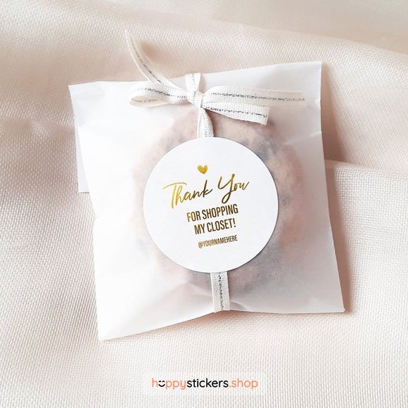 Thank You For Shopping My Closet! Stickers & Labels with your custom name - Picture 8 of 16